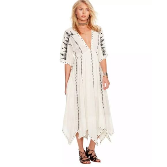 Womens Denim & Supply Ralph Lauren Peasant Bohemian Asymetrical Fairy Dress sz M - Picture 5 of 5